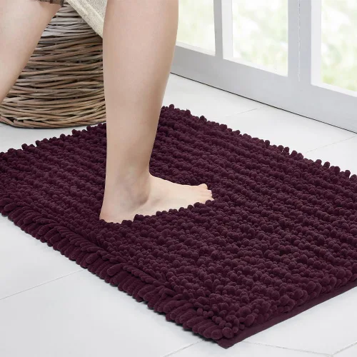 Vista 43 de Walensee Alfombra de baño antideslizante (32x20, azul oscuro) absorbente de agua, súper suave, felpilla peluda, lavable a máquina, se seca