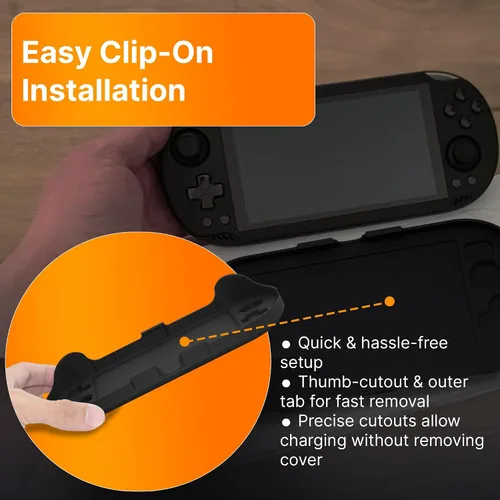 Vista 3 de SplashNColor - Funda de consola compatible con Odin 2 Mini Clipshield Slim Funda protectora de bolsillo reversible, emulador de mano retro portátil
