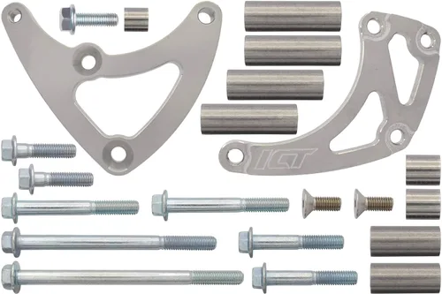 Vista 4 de ICT Billet LS - Soporte de reubicación para alternador de camión, lado del pasajero, montaje alto compatible con camioneta/LS3 L99 Camaro SS 4.8L