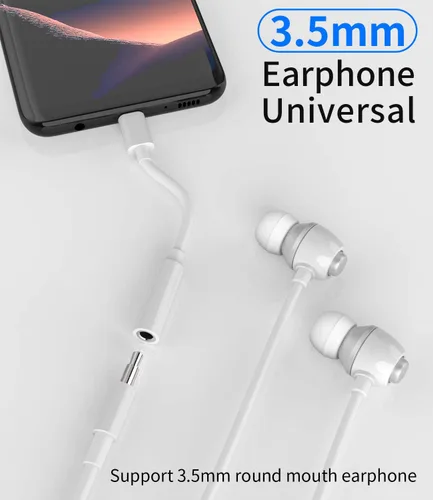 Vista 2 de Adaptador auxiliar USB-C a 0.138 in, paquete de 2, compatible con iPhone 15, iPad 10, Air4, Air5, mini6, Pixel 4 3 2 XL