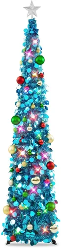 Vista 28 de N&T Nieting - Árbol de Navidad de oropel Negro