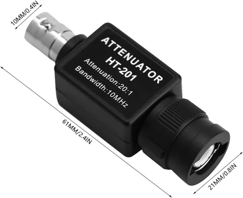Vista 5 de TOPINCN Atenuación pasiva del atenuador HT201 para la atenuación del osciloscopio 20: 1 con ancho de banda de 10MHz