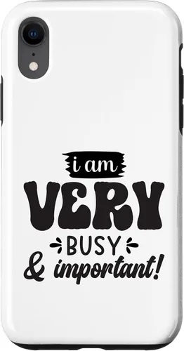 Vista 25 de Very Busy & Important Retro Groovy Text Design Case for iPhone 17