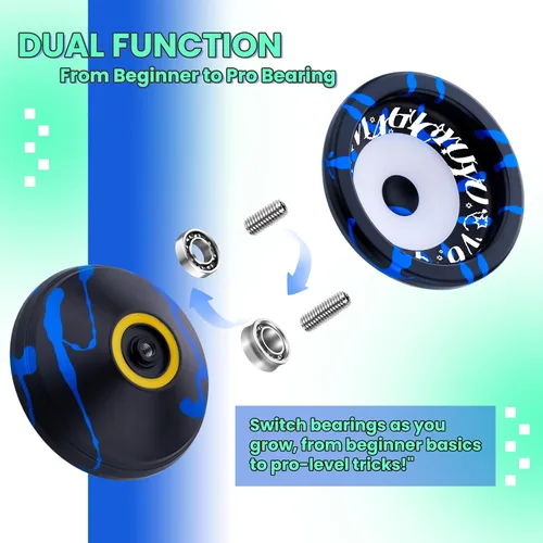 Vista 5 de MAGICYOYO Yoyo Profesional Responsivo para Niños de 8-12, V6 Locus Yo Yo de Doble Función para Adultos, Yo-yo de Truco de Giro con el Dedo