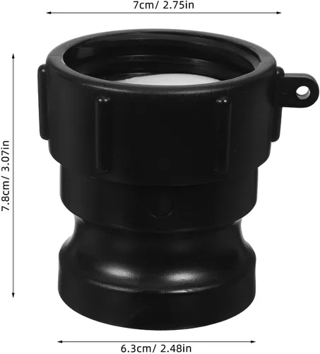 Vista 2 de 2pcs Ibc Tote Water Hose Adapter with 2 Inch Thread Black Plastic