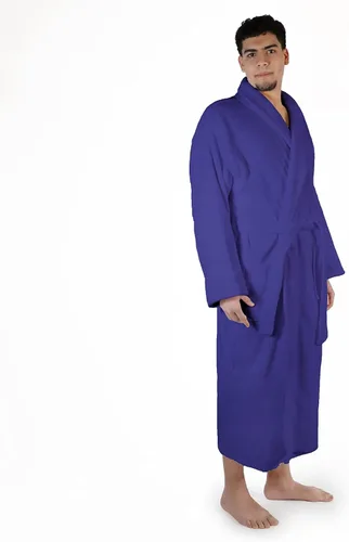 Vista 3 de Superior Men's Traditional Premium Turkish Cotton Lightweight Long Bathrobe with Pockets