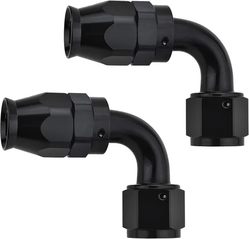 Vista 15 de EVIL ENERGY 3AN PTFE manguera extremo montaje 90 grados negro para manguera de PTFE solamente 2PCS