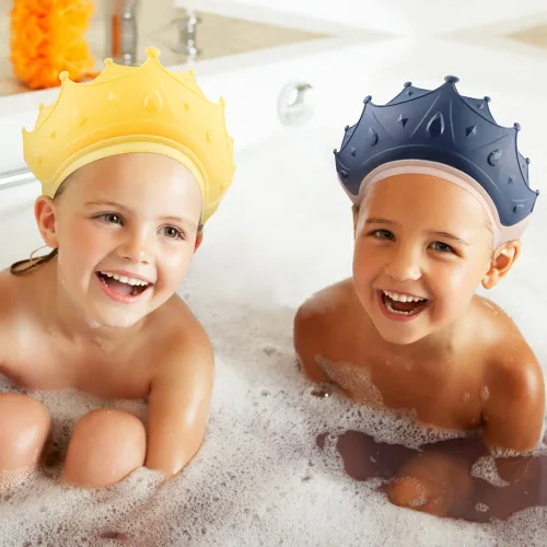 Vista 5 de Gorro de ducha suave y ajustable para el lavado, protector de cabello, gorra de visera segura, para baño, champú, protección de ducha, sombrero