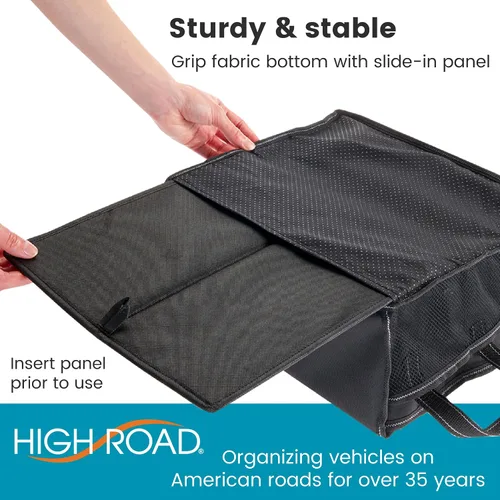 Vista 5 de High Road SeatStash - Organizador de asiento delantero para automóvil para conductor y almacenamiento de oficina con porta pañuelos y compartimentos