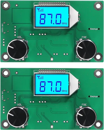 Vista 8 de Módulo receptor de FM digital, módulo receptor de radio, placa estéreo digital, pantalla LCD DSP PLL 76.0MHz-108.0MHz