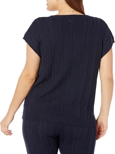 Vista 5 de The Drop Chaleco Frankie de corte holgado con cuello en V para mujer