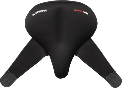 Vista 6 de Schwinn Cruise - Funda de asiento de bicicleta de espuma viscoelástica de doble correa, funda de sillín para mayor comodidad, espuma viscoelástica