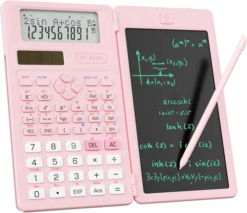 Vista 13 de Calculadora científica recargable ROATEE 991ES MAX, CalcNote Multivista de 4 líneas con pantalla LCD, bloc de notas de escritura plegable portátil