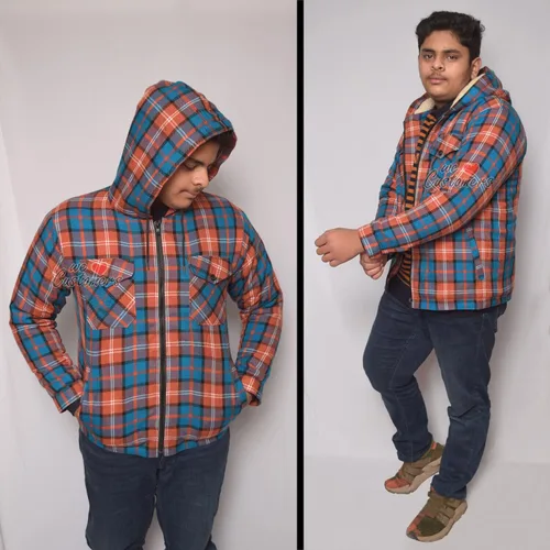 Vista 2 de Lumberjack Sherpa - Chaqueta con capucha con forro de lana y 4 bolsillos, camisa de trabajo para hombre, chaqueta con capucha para hombre