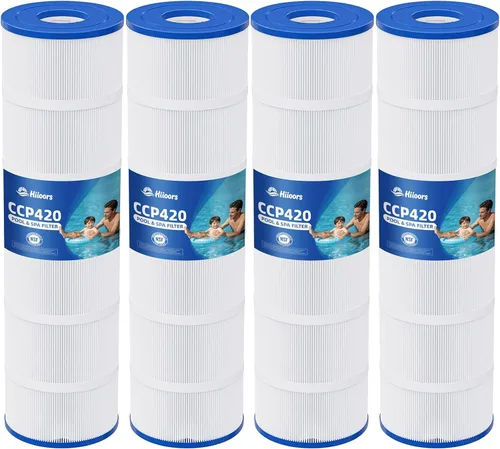 Vista 9 de Paquete de 4 cartuchos de filtro de piscina CCP320, compatibles con Pentair Clean & Clear Plus 320, reemplaza Pentair R173573, Pleatco PCC80-PAK4