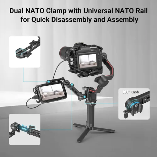 Vista 5 de SmallRig Montaje EVF ajustable con abrazadera NATO MD3507