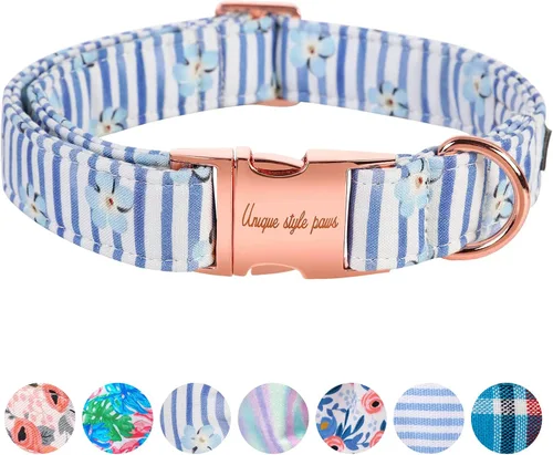Vista 47 de Unique style paws Collar de perro con hebilla de plástico con colgante, collar de cachorro para primavera y verano, traje de baño para fiesta