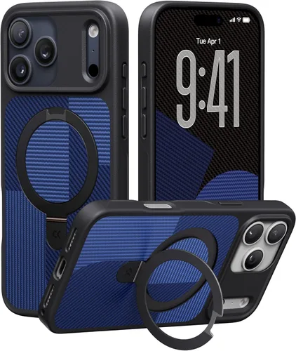 Vista 63 de CASEKOO - Funda diseñada para iPhone 14 Pro con soporte magnético invisible [protección contra caídas de grado militar] [compatible con MagSafe]