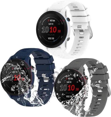 Vista 8 de Miimall Correa de silicona compatible con Garmin Forerunner 255