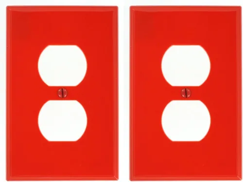 Vista 8 de Leviton Placa de pared de nailon Midway de 1 gang, 1 dúplex, tamaño Midway, 1 paquete, PJ8-E, negro