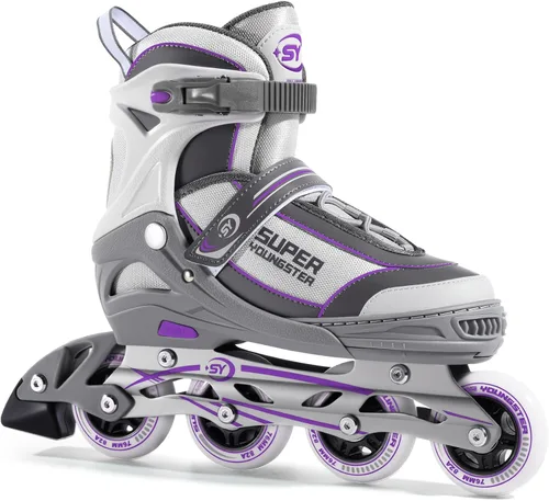 Vista 7 de SUPER YOUNGSTER Patín en línea ajustable para mujer, patines de ruedas para mujeres adultas