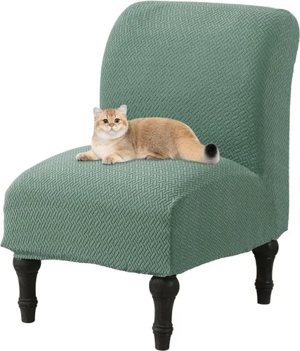 Vista 13 de JIAN YA NA Funda para silla decorativa sin brazos, funda elástica para silla sin brazos, fundas de elastano para sillas sin brazos, funda para silla