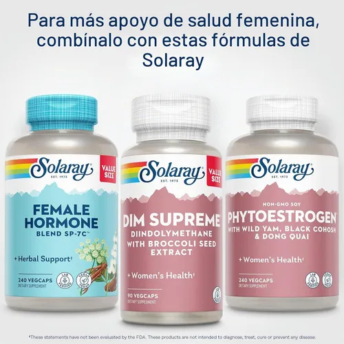 Vista 6 de SOLARAY DIM Supreme - Suplemento DIM de 100 mg - Complejo DIM de diindolilmetano con extracto de semilla de brócoli y bioflavonoides - Apoyo a