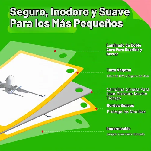 Vista 3 de 60 tarjetas flash en inglés y español, tarjetas de sustantivos de doble cara, palabras bilingües de visión – animales, colores, alimentos