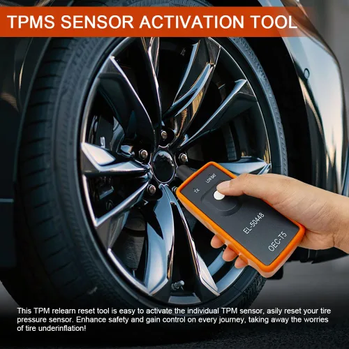 Vista 3 de TPMS Herramienta de reaprendizaje para sensor de neumáticos de automóvil, EL-50448 Herramienta de reinicio de activación del sensor de presión