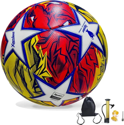 Vista 16 de Professional Soccer Ball Size 5,4 -Thermal Bonded Waterproof PU Match-Quality Training Ball with Pump