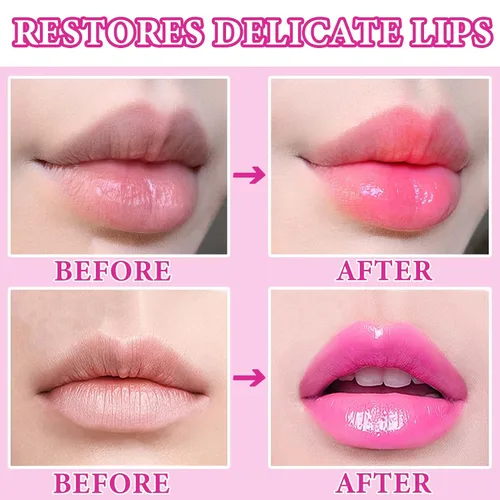 Vista 4 de 2 lápices labiales de gelatina de flores de cristal, lápiz labial transparente con flor en el interior, bálsamo labial teñido que cambia