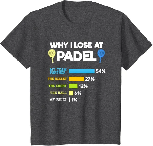 Vista 28 de Camiseta Why I Lose At Padel Answers Not My Fault