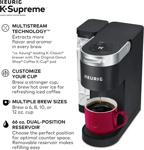 Vista 3 de Keurig® K-Supreme - Cafetera de cápsulas K-Cup de una sola porción (negro) Kit de mantenimiento de cafetera de 3 meses