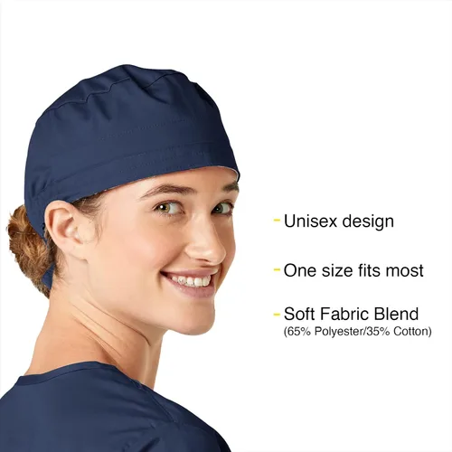 Vista 2 de WonderWink Men's Tie Back Scrub Cap