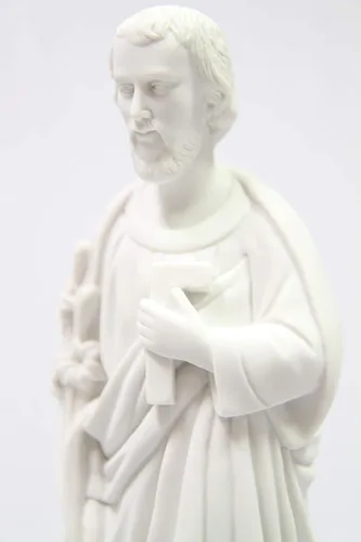 Vista 5 de Estatua religiosa católica de San José de San José, escultura religiosa de 16 pulgadas, colección Vittoria hecha en Italia
