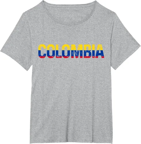 Vista 21 de Camiseta Vintage Pride de la bandera colombiana de Colombia, Negro