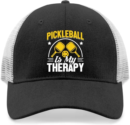 Vista 9 de Hat Pickleball is My Therapy Dad Hat, Graphic Baseball Caps for Women