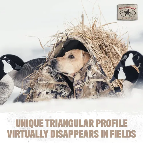 Vista 5 de Rig'Em Right Waterfowl Field Bully Bird Caza - Persiana para perros – Instalación ultra rápida sin pines, bisagras o postes Optifade Marsh