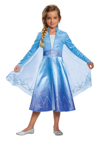 Vista 3 de Disfraz de Elsa Deluxe de Frozen 2 para Niñas Multicolor