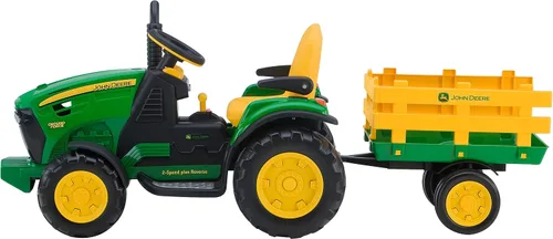 Vista 8 de Peg Perego John Deere - Tractor de fuerza terrestre con remolque de 12 voltios para montar