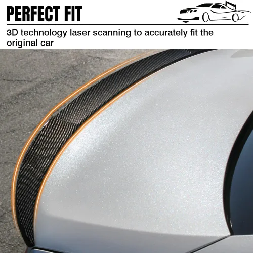 Vista 5 de Alerón de maletero compatible con Honda Accord Coupe 2008-2012, ABS sin pintar, estilo de fábrica, tapa trasera trasera para maletero