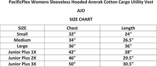 Vista 9 de Chaleco utilitario de algodón Anorak sin mangas con capucha para mujer