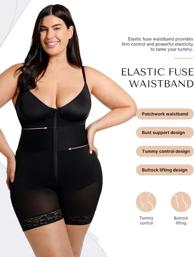 Vista 2 de SHAPELLX Body para mujer con control de abdomen, moldeador de cuerpo, control de abdomen, levantamiento de glúteos