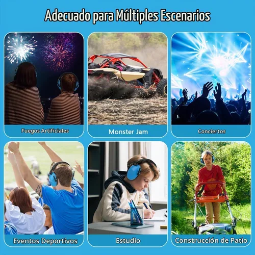 Vista 4 de Floriogra Paquete de 6 audífonos con cancelación de ruido para niños