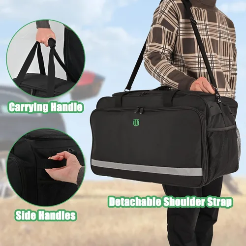 Vista 5 de Bolsa Grande para Detallado de Automóviles, Organizador de Limpieza con Tapa y Asa para Suministros de Detallado Automotriz, Organizador de Maletero