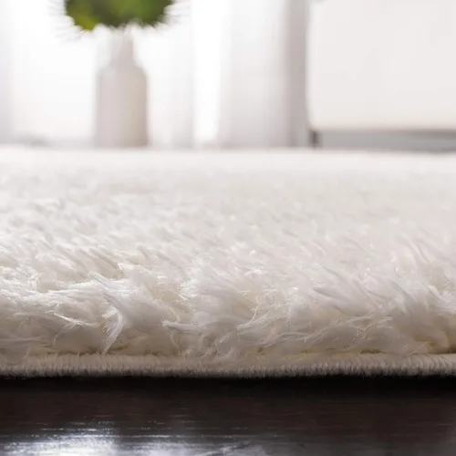 Vista 4 de SAFAVIEH Madrid Shag Collection - Alfombra decorativa, 4 x 6 pies, diseño liso, no desprende pelusa y de fácil cuidado, 1.6 pulgadas de grosor