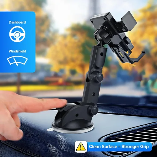 Vista 4 de Soporte de teléfono para tu automóvil, soporte universal ajustable para teléfono celular para todos los teléfonos inteligentes y modelos