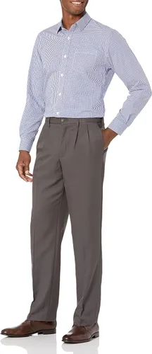 Vista 4 de Tienda Essentials Pantalón de vestir plisado de cintura expandible para hombre