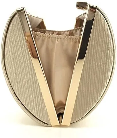 Vista 4 de Bolso de mano de satén, bolso de noche con borlas, bolso de mujer, fiesta, boda, cadena geométrica, bolso cruzado para mujer