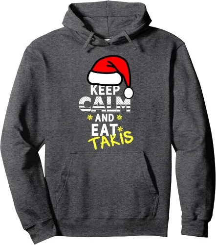 Vista 5 de Let's Wear This Keep Calm And Eat Takis - Sudadera con capucha de Navidad, Negro